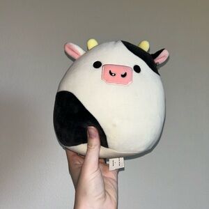 Squishmallows Black and White Cow Plush Toy